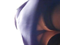 Nobriedis upskirt zeķes lielveikalā